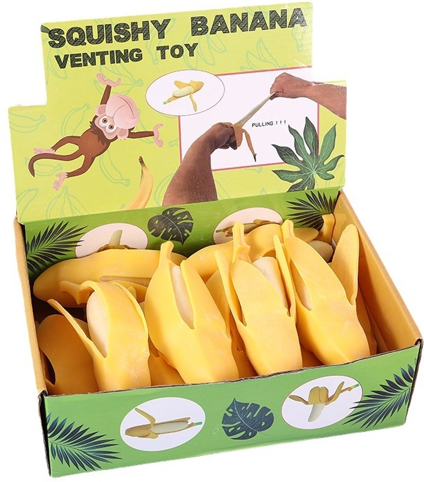 R-N7.1 TOY261-002 Squishy Banana 15cm - 12pcs