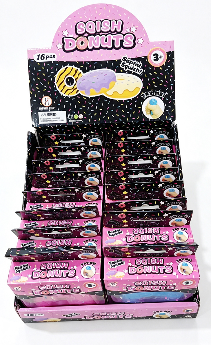 Z-B3.2 TOY2610-013 Squishy Donut - 16pcs