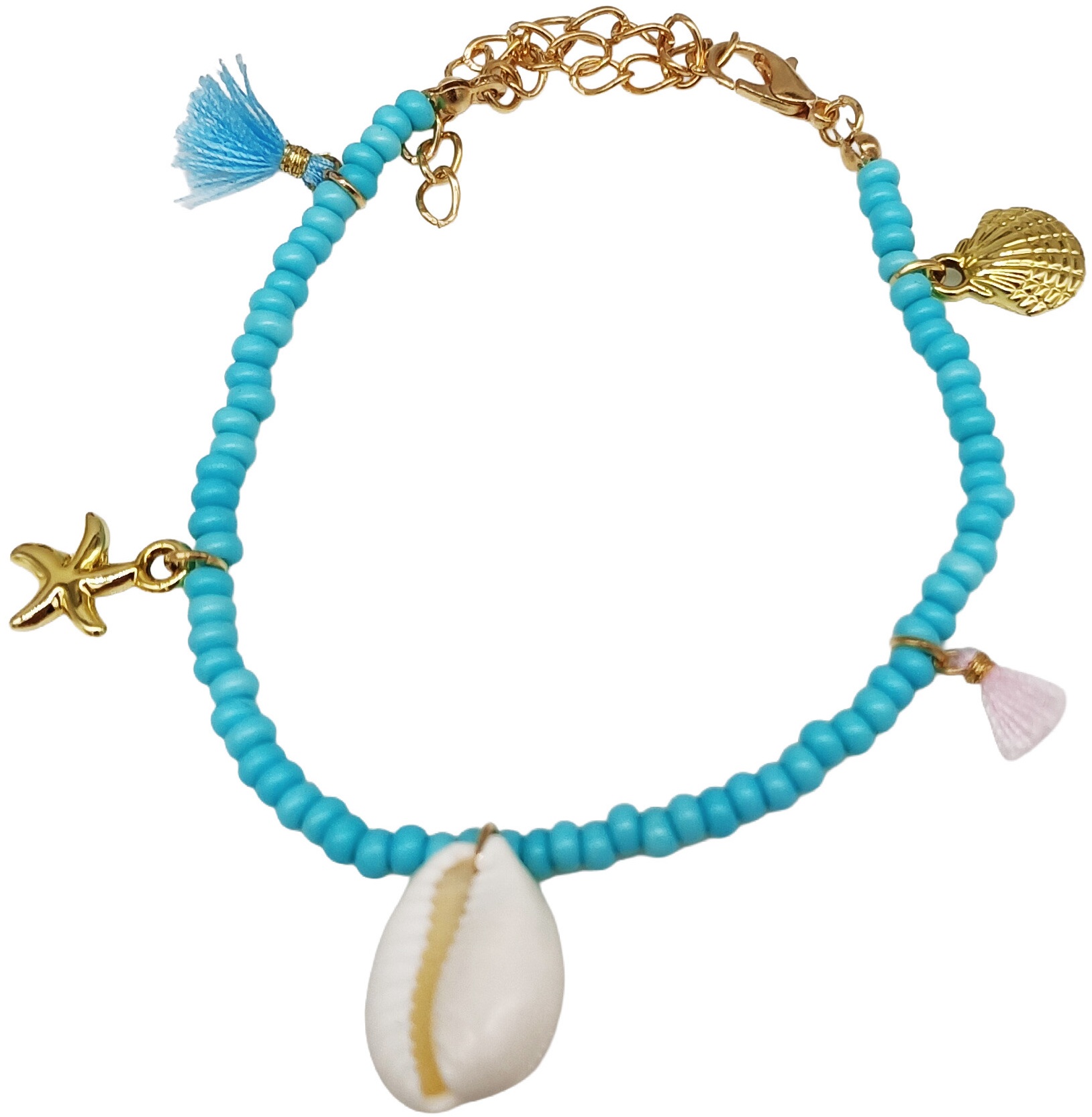 E-E16.1 B2670-071-3 Fashion Bracelet - Anklet 17-24cm Blue