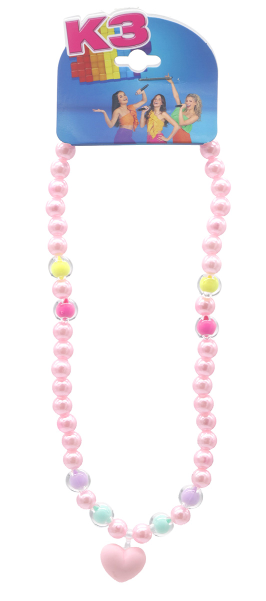 C-A1.2 K3-ZSN024 Bijoux Ketting Roze met Hart