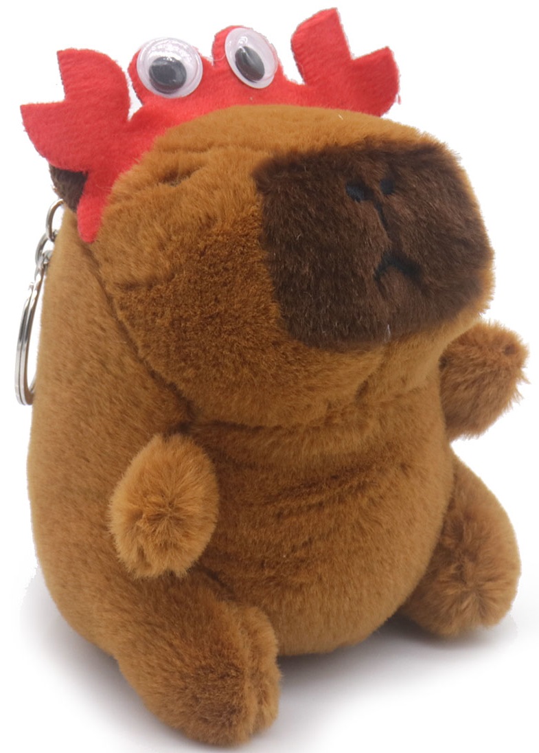 Y-E4.5 KY942-001 Plush Capybara Keychain 10cm - Mixed Designs - 1pc