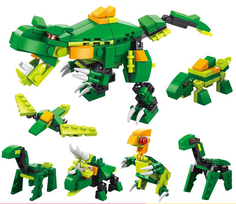 Z-E3.2 TOY8970-2 Building Block Set Dino 6 in 1 
