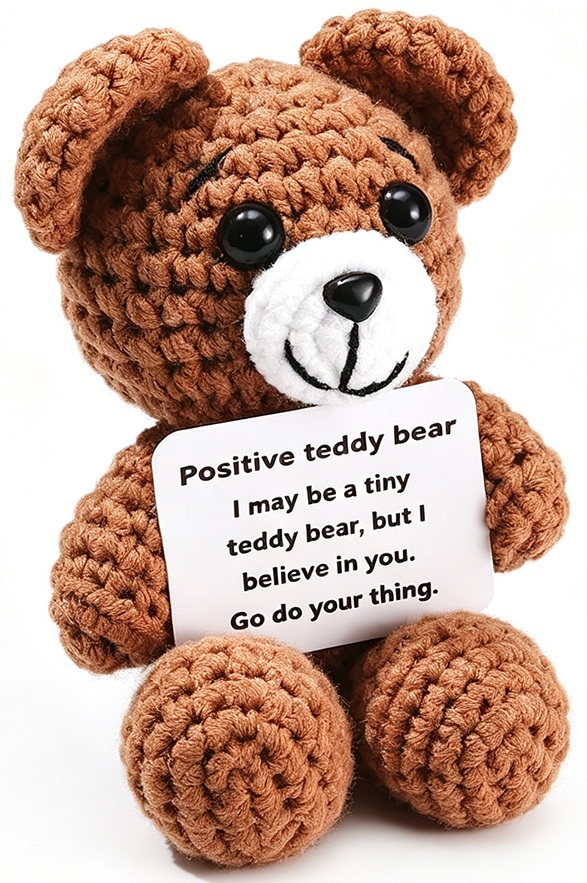 R-K8.2 T2405-626 Positive Knitted Bear 13cm