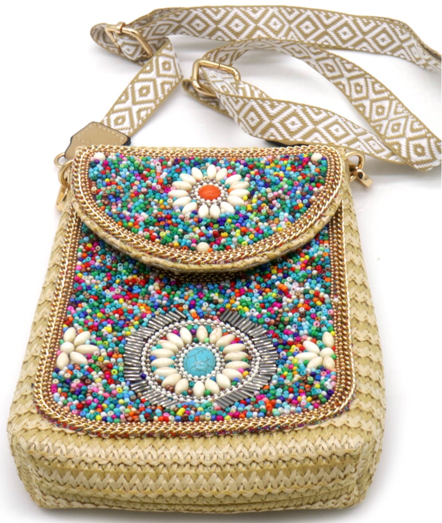 T-N2.2 BAG912-002-1 Shoulder Bag Beads 20x15cm