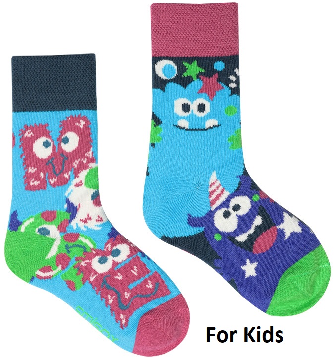 S-K8.3 SOCK2461-004 Socks Size 33-38 Monsters For Kids S-K8.3 SOCK2461-004 Socks Size 33-38 Monsters For Kids