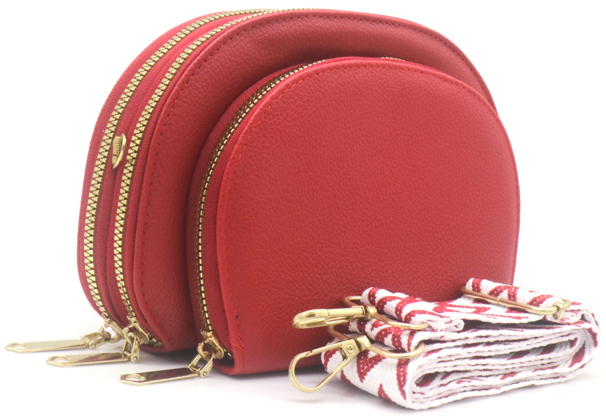 Z-A2.4 BAG1010-001-2 PU Shoulder Bag 19x12.5x6cm Red