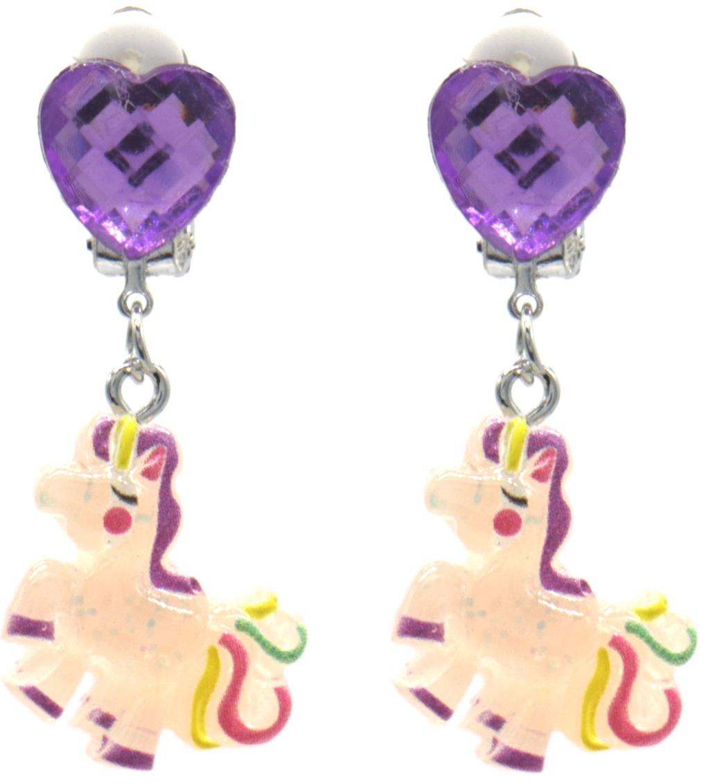 G-B2.2 E1030-002 Earrings for Kids Clip On - Seahorse