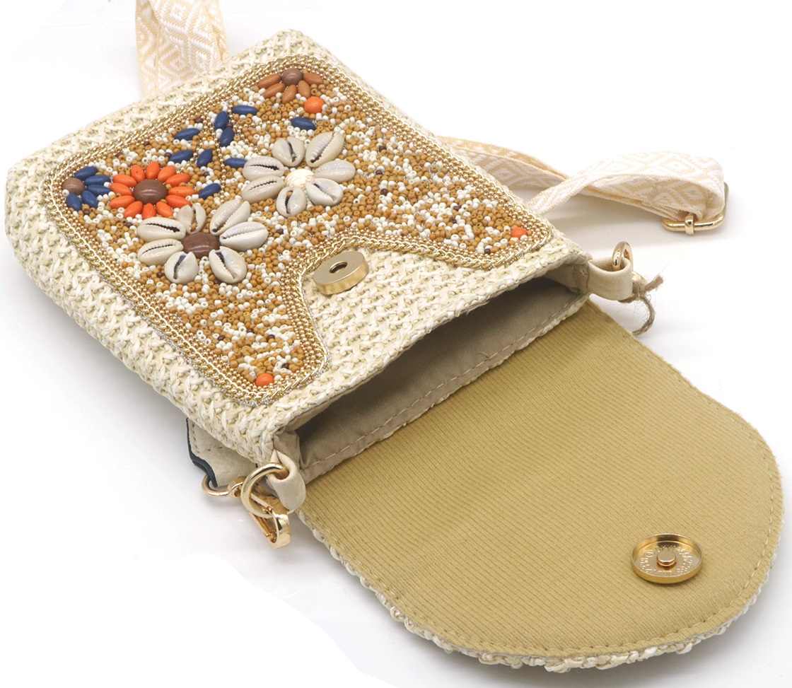 T-M3.1  BAG912-002-3 Shoulder Bag Beads 20x15cm
