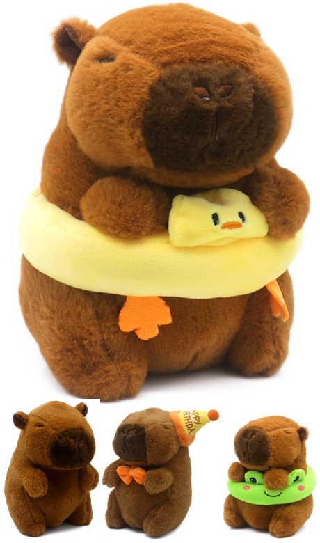 Y-C2.3 TOY939-006 Plush Capybara 21cm - Mixed Designs - 1pc