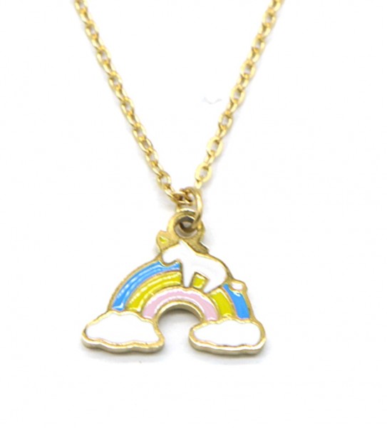 H-D3.3 N221-309G S. Steel Kids Necklace 15mm Rainbow 35-41cm H-D3.3 N221-309G S. Steel Kids Necklace 15mm Rainbow 35-41cm