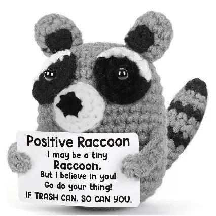 Q-B2.1 T2405-485 Knitted Positive Friends - Raccoon 8cm