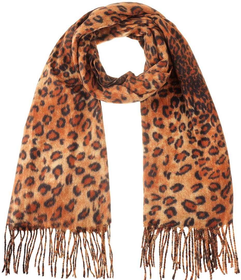 R-F7.1 SCARF405-649-3 Soft Scarf Leopard 180x70cm Brown
