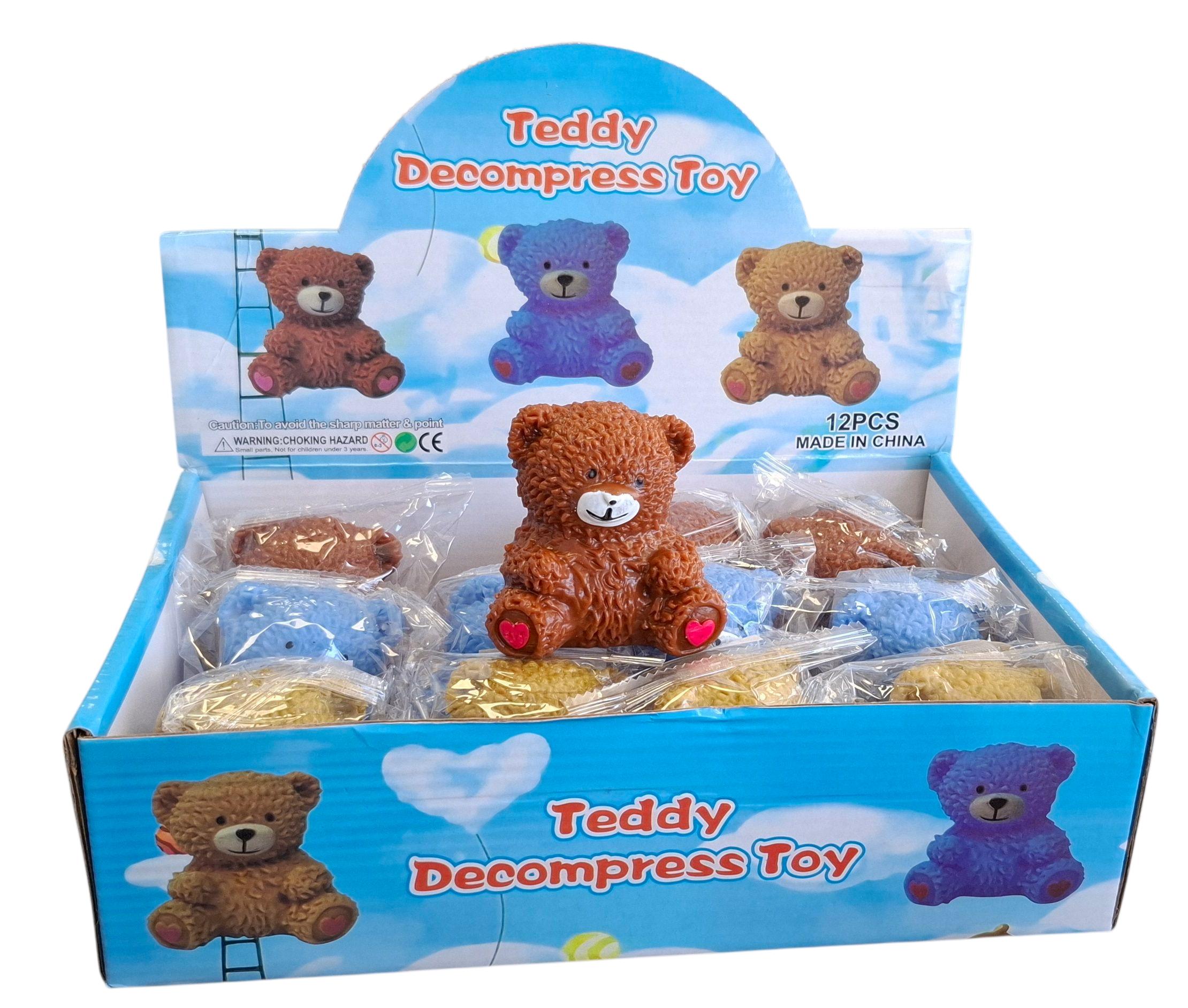T-D4.1 TOY2535-004 Decompression Squishy Toy 8cm Bear - 12pcs T-D4.1 TOY2535-004 Decompression Squishy Toy 8cm Bear - 12pcs
