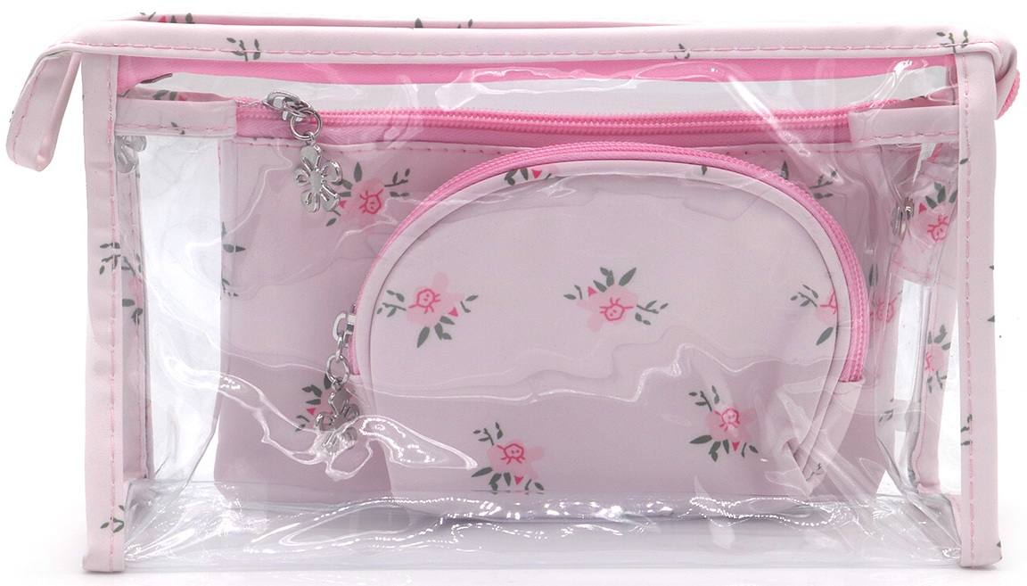 Q-I8.1 BAG1015-004-2 Make Up Bag Set 3 in 1 - 23.5x13.5x7cm