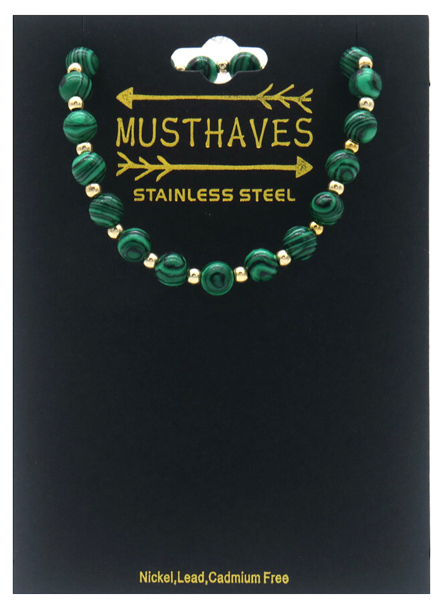D-E8.2 B100-007 Bracelet S. Steel Beads