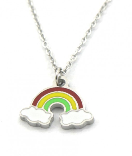 H-E21.2 N221-311S S. Steel Kids Necklace 15mm Rainbow 35-41cm H-E21.2 N221-311S S. Steel Kids Necklace 15mm Rainbow 35-41cm