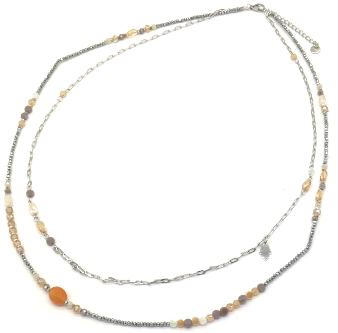 C-D8.3 N221-325S S. Steel Layered Necklace