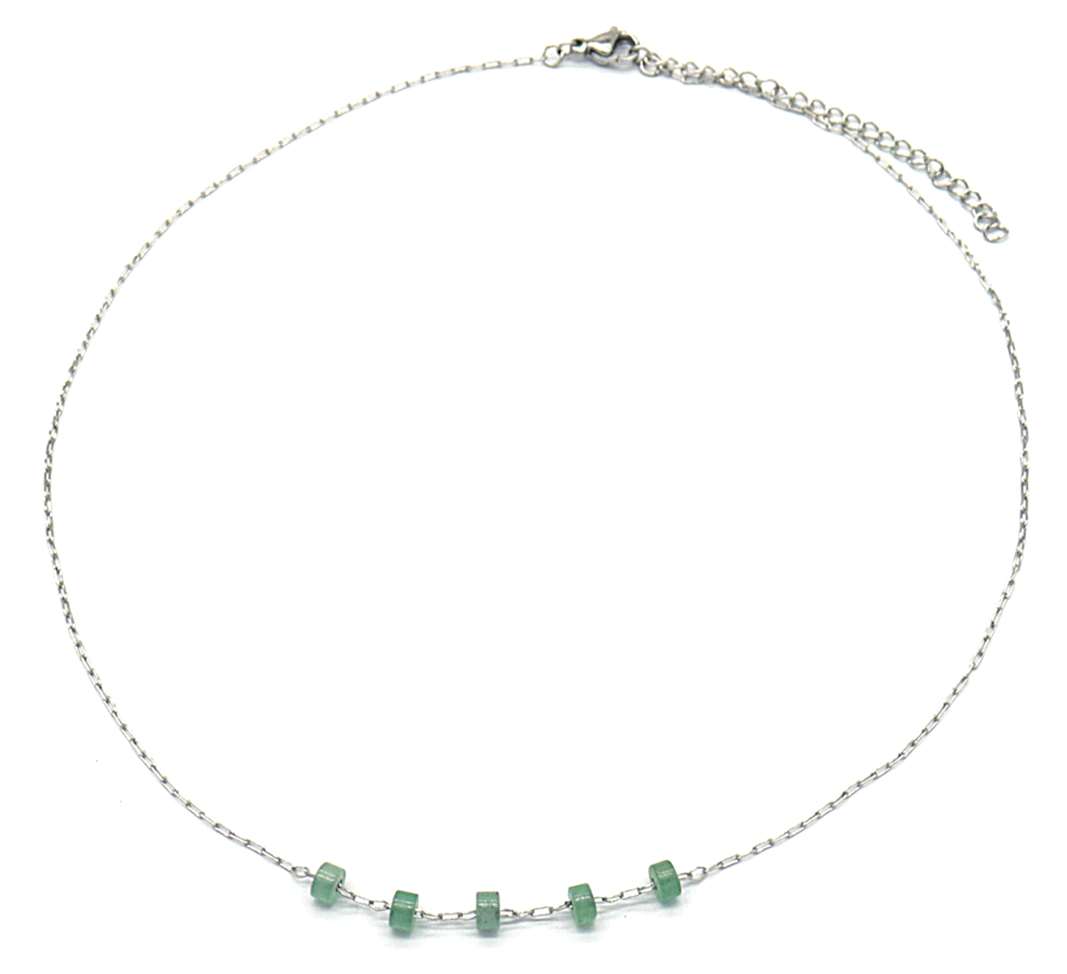 G-D15.2 N031-039S S. Steel Necklace Stones