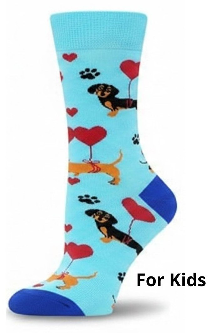S-H5.1 KS2607-030 Pair of Socks for Kids Size 33-38 Dog