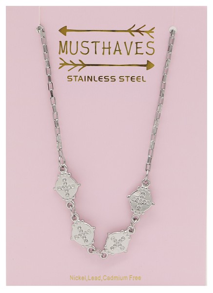 G-F16.2 N2053-010 S. Steel Necklace Coins 36-39cm For Kids G-F16.2 N2053-010 S. Steel Necklace Coins 36-39cm For Kids