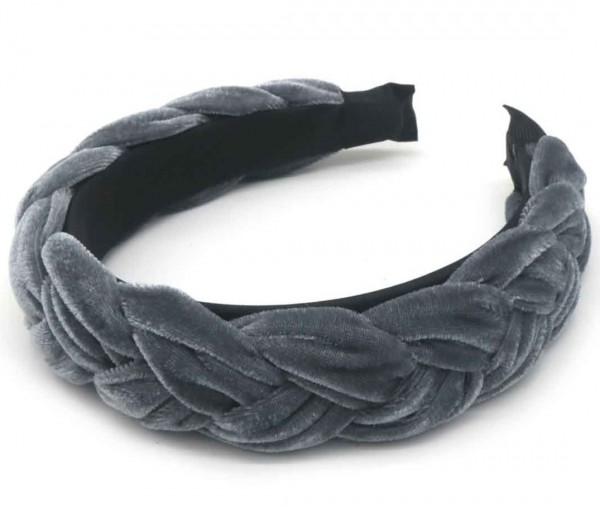 R-E7.2 H063-002 Braided Headband 3cm Grey