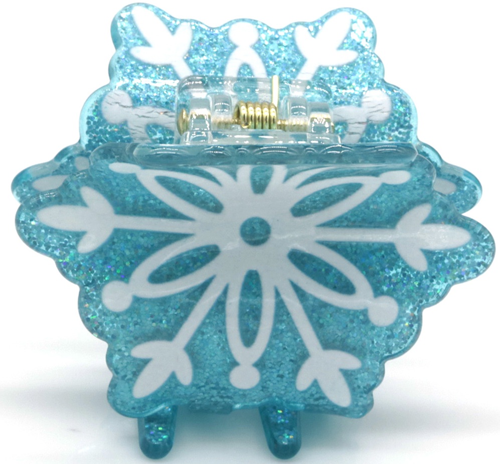 X-H8.1 H1038-025 Hair Claw Christmas Snowflake 5.5cm