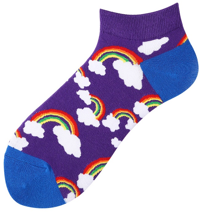 S-J8.1 SOCKS-C180 Pair Of Low Socks Size 36-43 Rainbows
