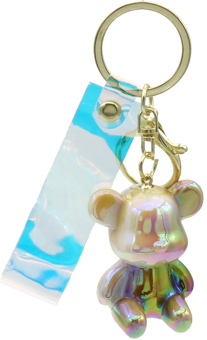 E-A3.1 KY1146-014-6 Keychain Shiny Bear - 4.5cm - Brown