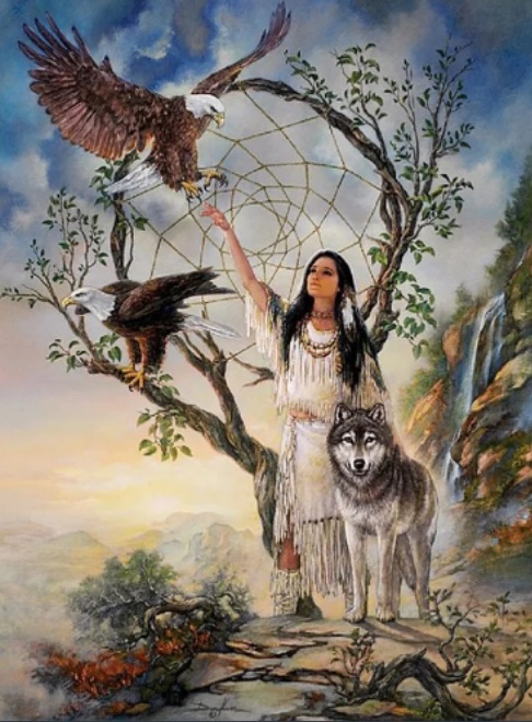 T-I8.1 DP2545024 Diamond Painting Canvas 40x30cm - Painting 35x25cm Eagles