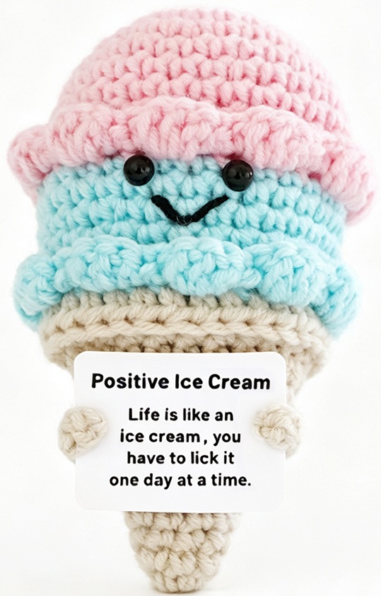 T-N8.1 T2405-641 Positive Knitted Icecream 10.5cm