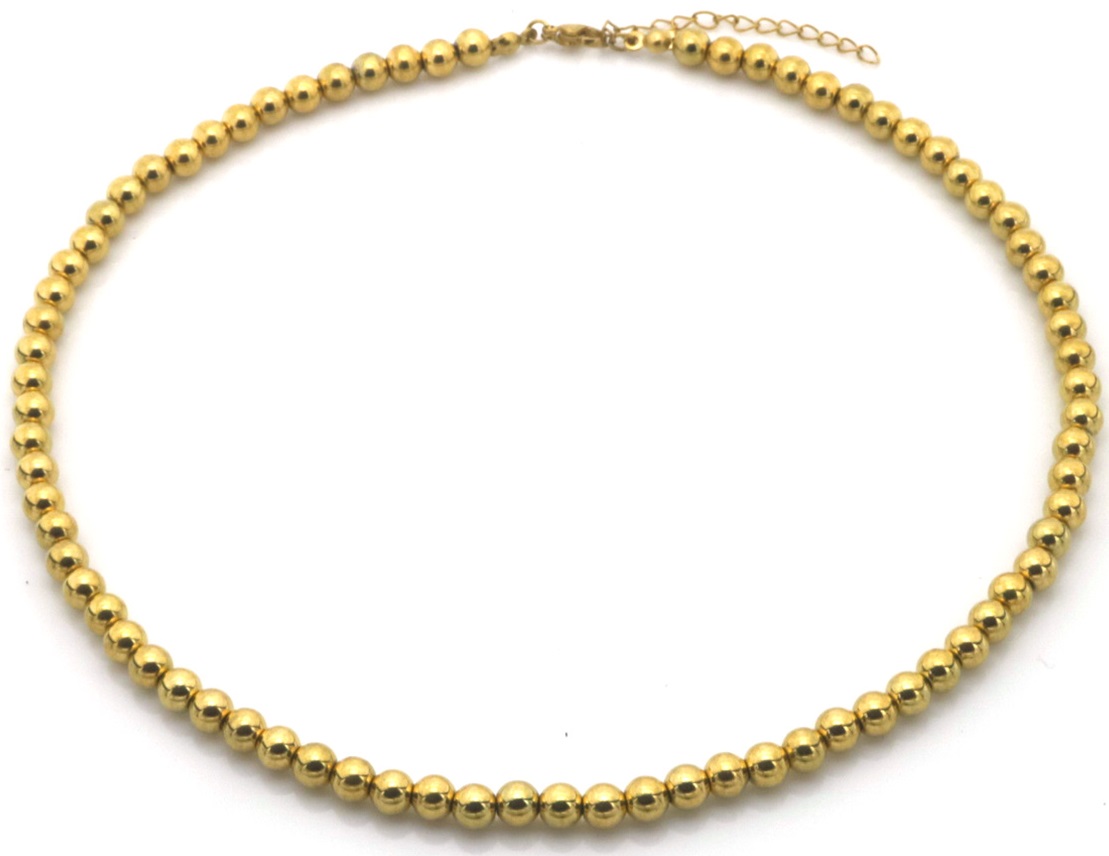 F-A18.1  N100-066G S. Steel Necklace 6mm