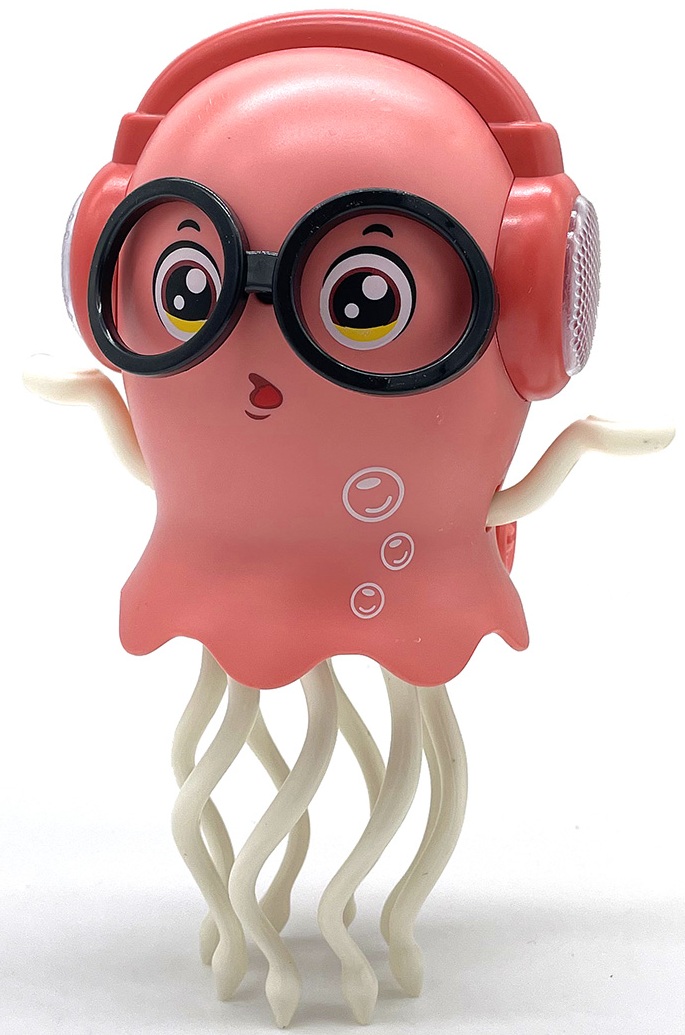 Z-E2.4 TOY1156-001 Dancing - Riding Jellyfish 20cm with LED and Music - Mixed Colors  -1pc