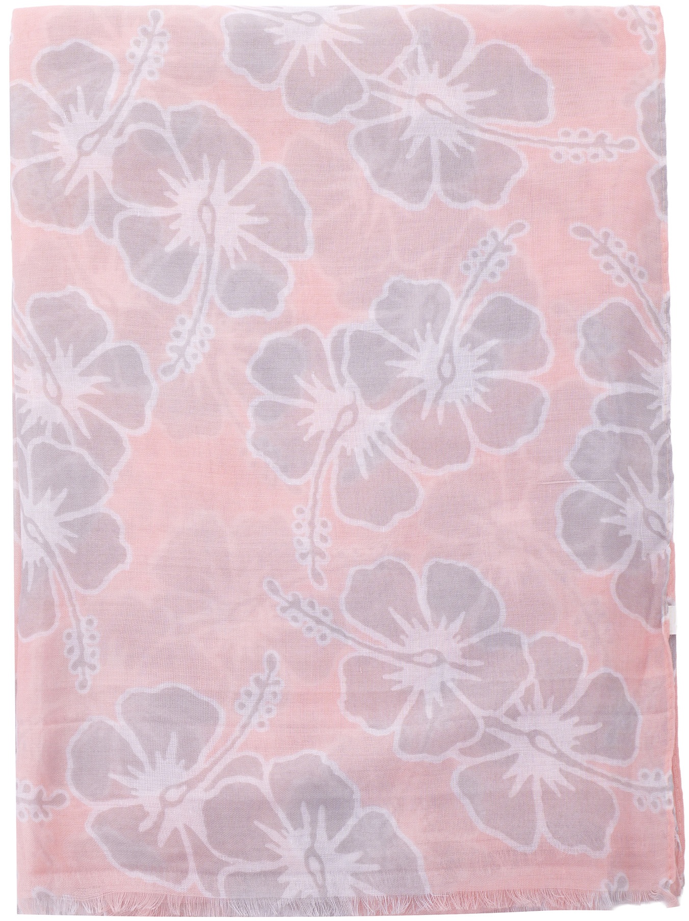 X-A3.2 SCARF1109-001-4 Summer Scarf Flowers 180x90cm Pink