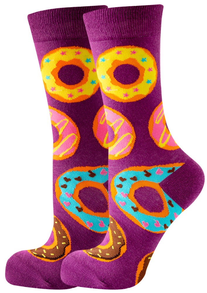 S-I6.2 SOCK2246-069-40 Pair of Socks Size 38-45 Donuts