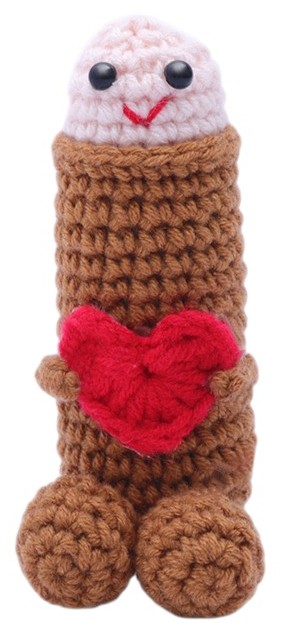 R-C7.2 T2405-559 Positive Knitted Penis 12cm