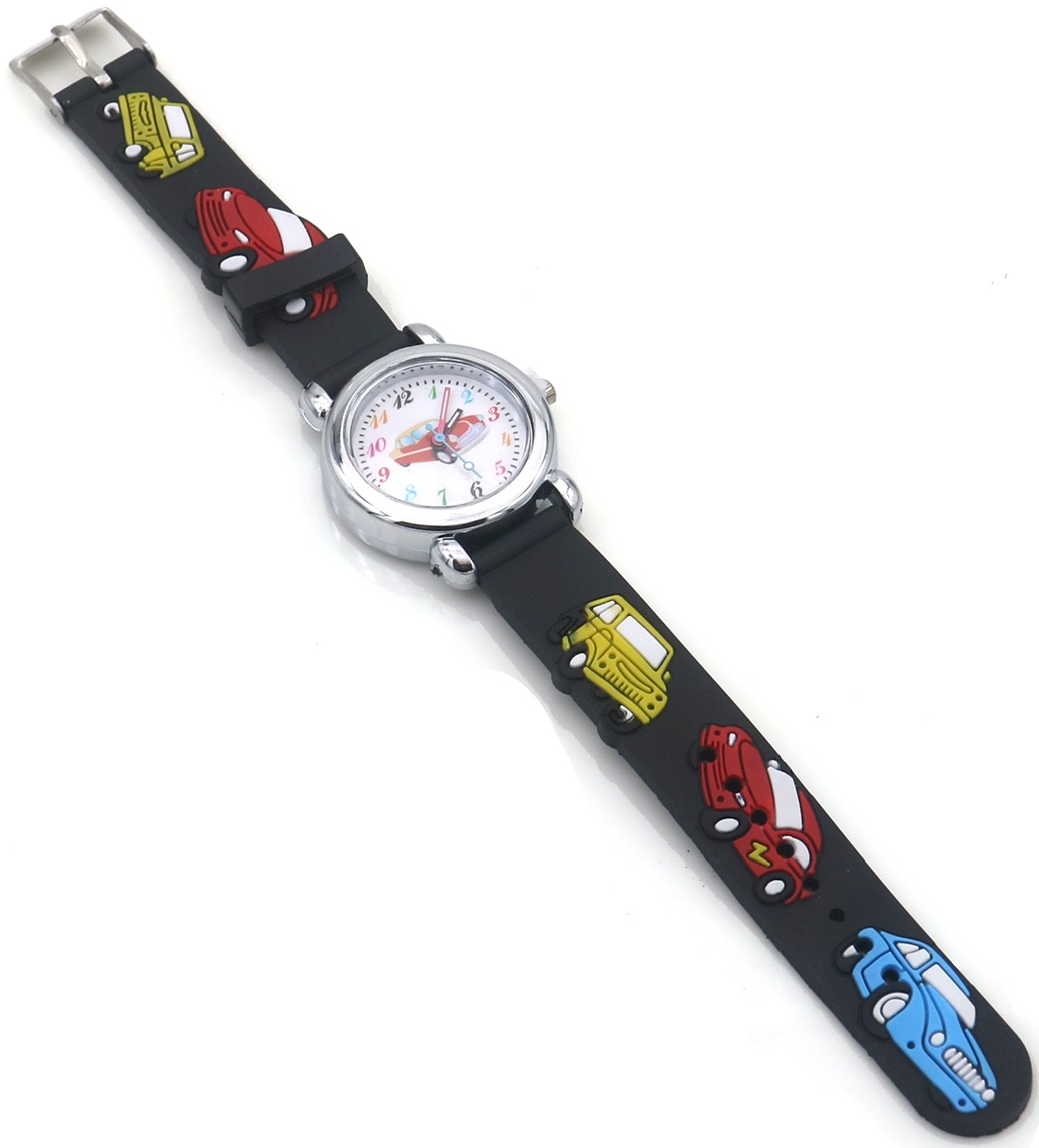 A-D5.2 W002-043-3 Quartz Watch for Kids - Cars Black