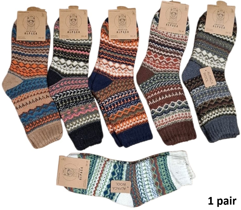 K-F4.2 JN25-8307 Pair of Woolen Socks Size 36-41 - Mixed Colors - 1pc K-F4.2 JN25-8307 Pair of Woolen Socks Size 36-41 - Mixed Colors - 1pc