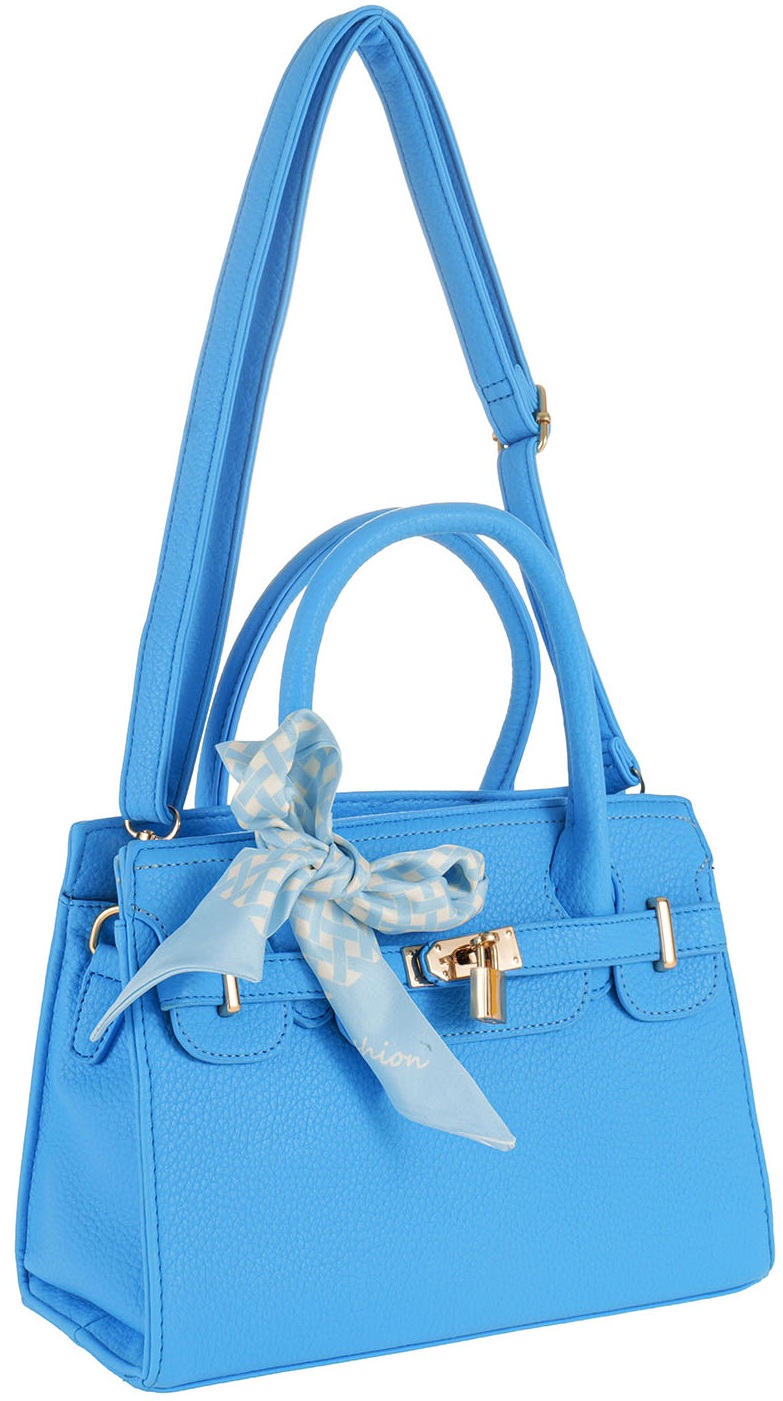 Y-E6.4 BAG1017-001-4 PU Bag 28x10x19cm Blue