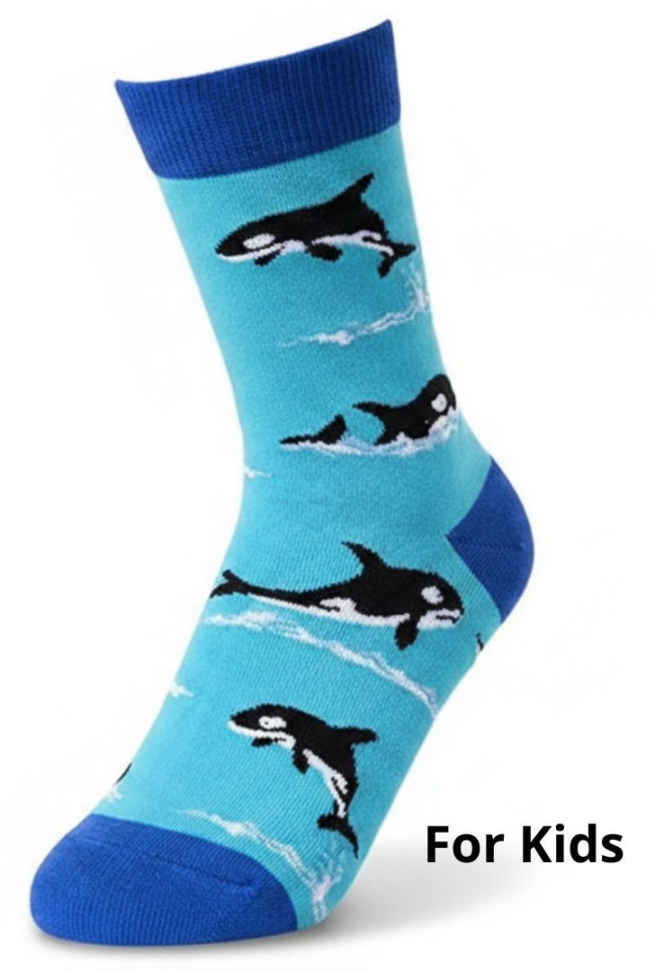 S-H1.3 KS2607-032 Pair of Socks for Kids Size 33-38 Whale