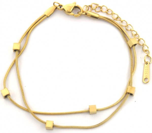 B-C5.4 B089-010G S. Steel Bracelet Cubes