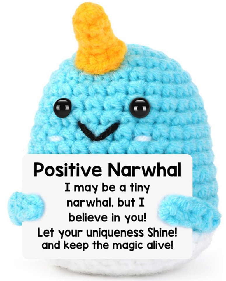 R-N6.1 T2405-484 Knitted Positive Friends - Narwhal 8cm
