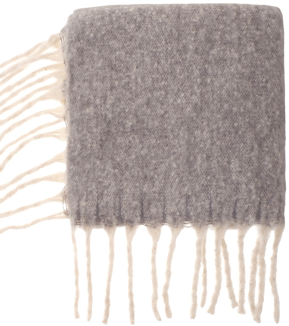 T-K4.1 SCARF2588-011-10 Woven Winter Poncho Grey