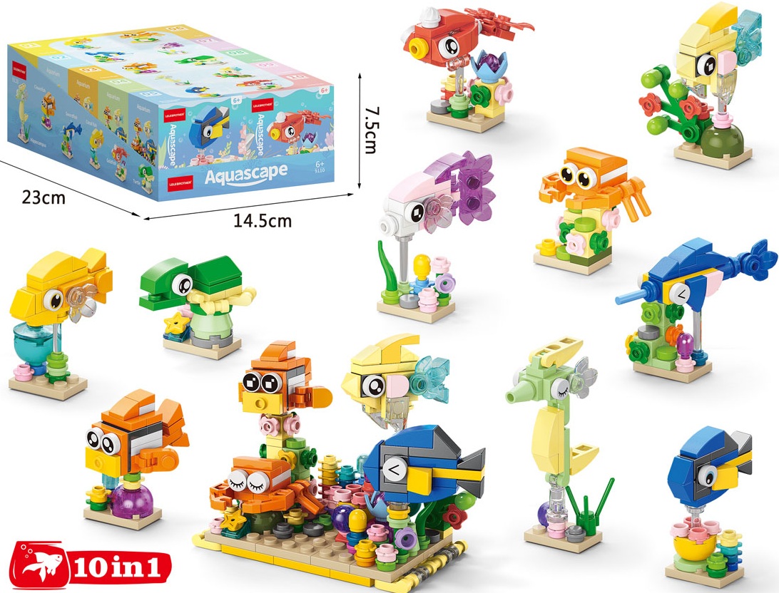 Y-D2.1  TOY9110 Building Blocks Sets 10 in 1 in display - 10pcs