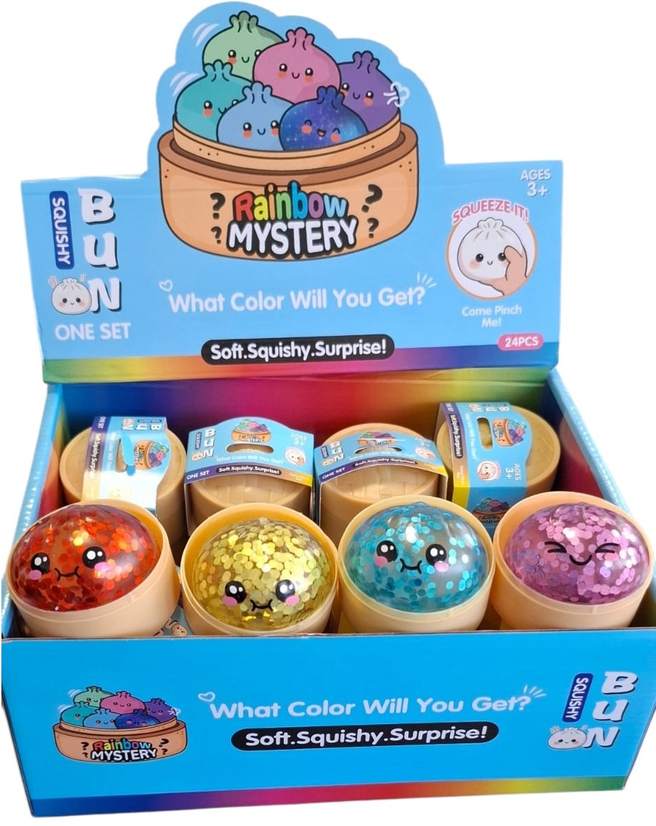 Q-A7.1 TOY004-003 Squishy Dumpling 5.5cm Glitters - 24pcs