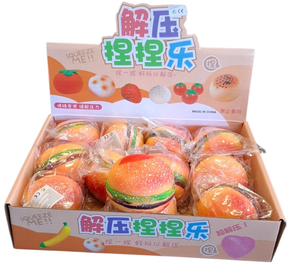 Z-D3.5 Squishy Hamburger 7.5cm - 12pcs