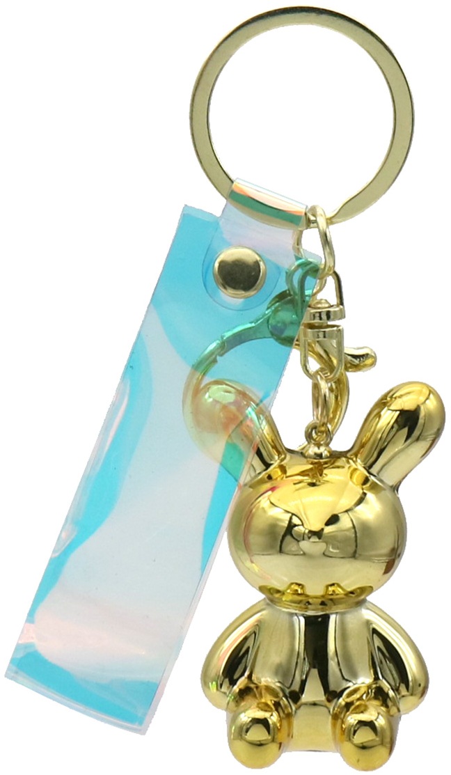 I-B14.1 KY1146-013-5 Keychain Shiny Bunny - 4.5cm - Gold