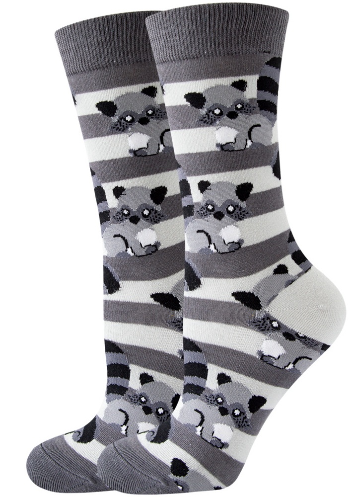 S-D1.4 SOCK2246-069-27 Pair of Socks Size 36-43 Racoon