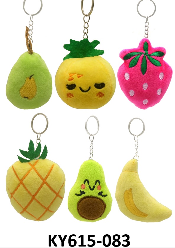 L-E3.1 KY615-083 Keychain Fruit 6.5-9cm  Mixed Designs - 1pc