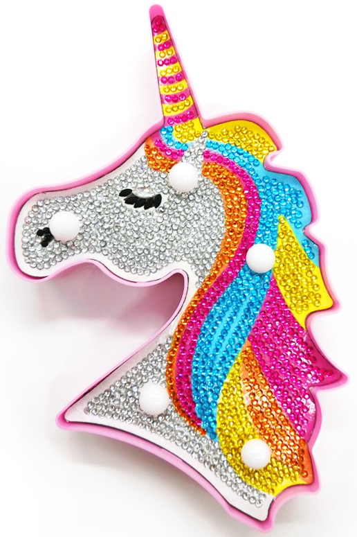 T-N4.1 ZXD001 Diamond Painting LED Light Unicorn 17cm