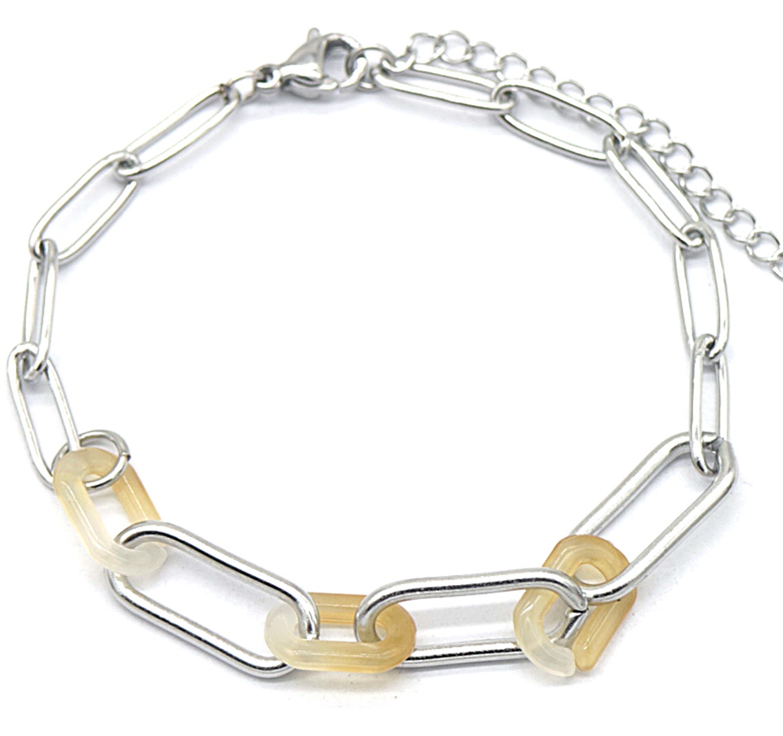 D-B5.2 B031-038S S. Steel Chain Bracelet 16-20cm